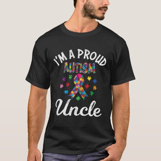 I´m a proud uncle of autistic child awareness Auti Tシャツ (正面)