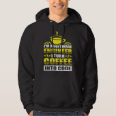 I m a software Engineer I turn Coffee into code パーカ (正面)