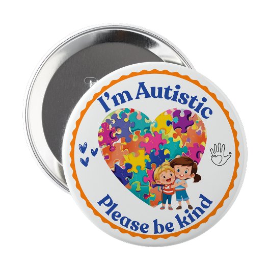 I’m Autistic please be kind pin button badge 缶バッジ