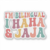 I’m Bilingual I Haha & Jaja シール (正面)