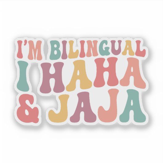 I’m Bilingual I Haha & Jaja シール (正面)
