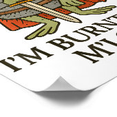 I’m Burnt Out M’lord Funny Tired Medieval Knight F ポスター (角)