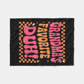 I’m Clearly Grandma’s Favorite Funny Granddaughter フリースブランケット (正面(横))