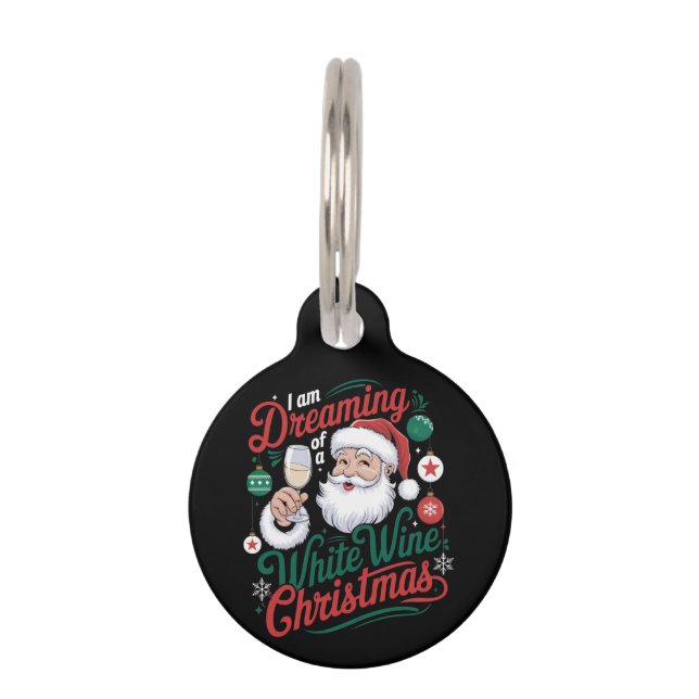 I’m Dreaming of a White Wine Christmas ペット　ネームタグ (正面)
