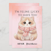 I’m Feline Lucky to Have You Cat Valentine Card シーズンカード (正面/裏面)