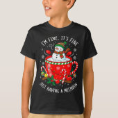 I’m Fine It’s Fine Just Having Meltdown Funny Chri Tシャツ (正面)