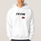 “I’m Fine” Minimalist Hoodie – Emotional Aesthetic パーカ (正面)