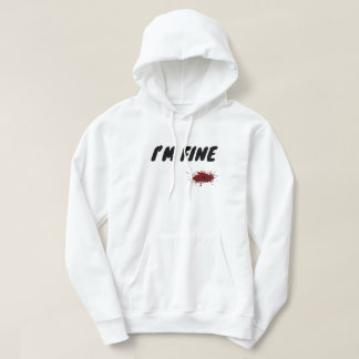 “I’m Fine” Minimalist Hoodie – Emotional Aesthetic パーカ