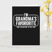 I’m Grandma’s Favorite Funny Cute Grandchild Gift カード (黄色い花)