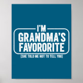 I M Grandma S Favorite Funny Cute Granhild Gift  ポスター (正面)