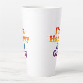“I’m Happy & Gay” マグカップ - Bold Pride Latte Cup (正面)