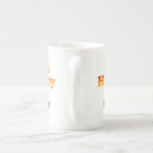 “I’m Happy & Gay” Mug – Bold Pride Latte Cup  ボーンチャイナマグカップ (裏面)