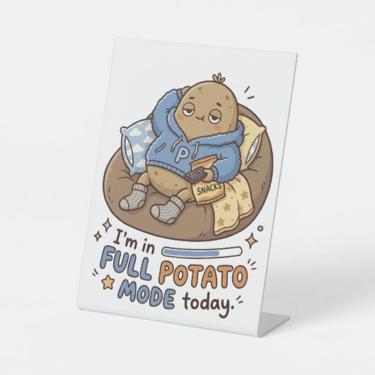 I’m in full potato mode today| Couch Potato Potato 台座サイン (正面)