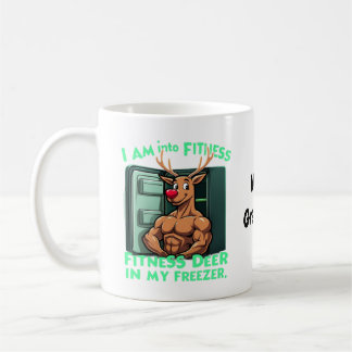 I’m Into Fitness, Fitness Deer in My Freezer Funny コーヒーマグカップ