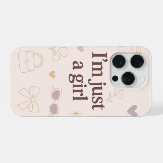 I’m Just a Girl Aesthetic iPhone 15 Pro Case  iPhoneケース (裏面横)