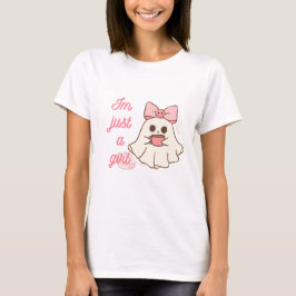 I’m Just a Girl Cute Ghost Halloween T-Shirt Tシャツ
