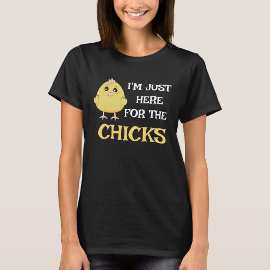 I m Just Here For The Chicks Cute Easter Boys Kids Tシャツ (正面)