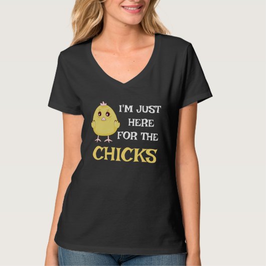 I m Just Here For The Chicks Cute Easter Boys Kids Tシャツ (正面)