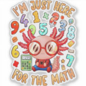 I’m Just Here for the Math Cute Maths Sticker UK シール (正面)