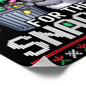 I’m Just Here For The Snacks Raccoon Christmas Ugl ポスター (角)