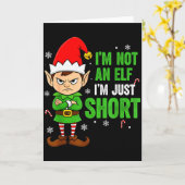 I’m Just Short Funny Elf Christmas  カード (黄色い花)