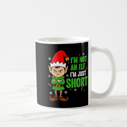 I’m Just Short Funny Elf Christmas コーヒーマグカップ (右)