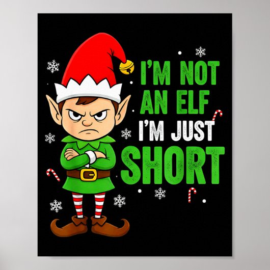 I’m Just Short Funny Elf Christmas ポスター (正面)