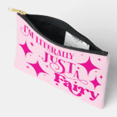 I’m Literally Just a Fairy Pink Typography  アクセサリーポーチ (見開き)