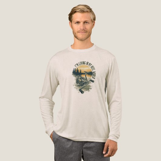 I’m Living in My Reel World | Fishing lake  トライブレンドＴシャツ (正面全体)