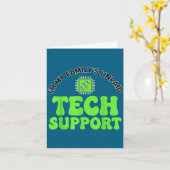 I’m My Family’s Unpaid Tech Supr, Computer Nerd カード (黄色い花)