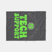 I’m My Family’s Unpaid Tech Supr, Computer Nerd  フリースブランケット (正面(横))