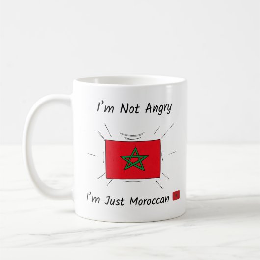 I’m Not Angry I’m Just Moroccan Mug コーヒーマグカップ (左)