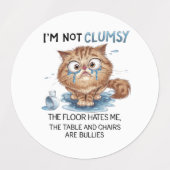 I’m Not Clumsy,  The Floor Hates Me,  ラベル (デザイン1)