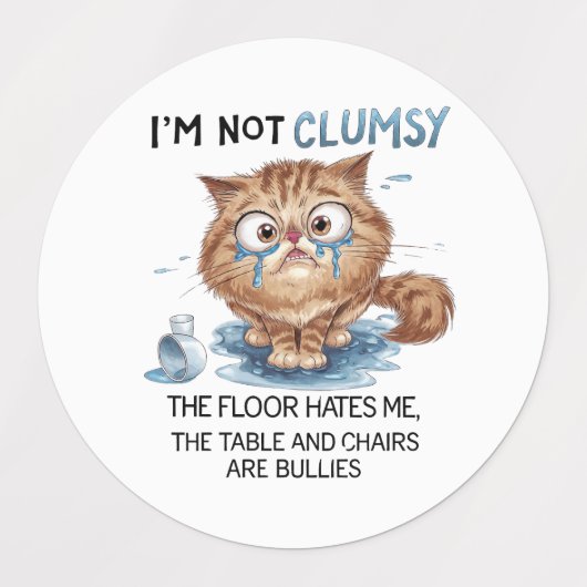 I’m Not Clumsy,  The Floor Hates Me,  ラベル (デザイン1)