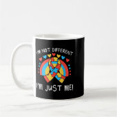 I’m Not Different, I’m Just Me! Autism Quote コーヒーマグカップ (左)