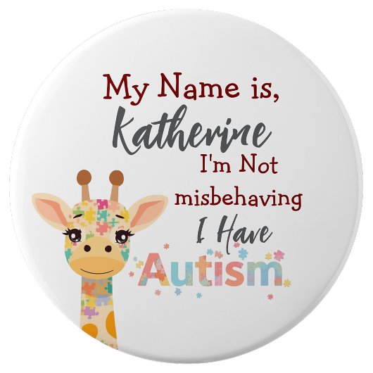 I’m Not Misbehaving,I Have Autism Button Pin Badge 缶バッジ