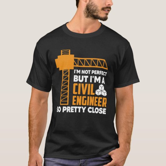 I m Not Perfect But I m A CivilEnginer Board Profe Tシャツ (正面)