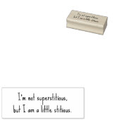 I’m not superstitious, but I am a little stitious. ラバースタンプ (押印)