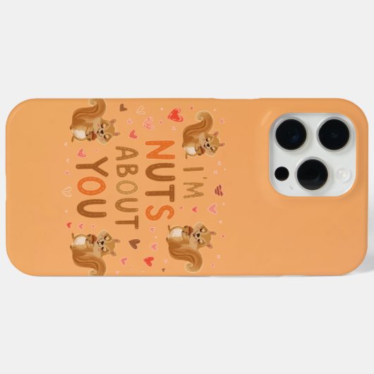 I’m Nuts About You  – Cute Squirrel  Case-Mate iPhoneケース (裏面 (横))