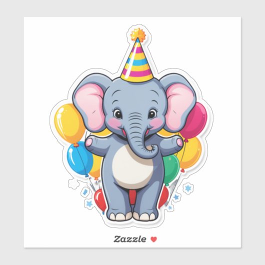 I’m ONE-derful! – Baby Elephant Birthday Joy シール (シート)