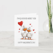 I’m Quackers About You Cute Duck Valentine’s Day シーズンカード (正面)