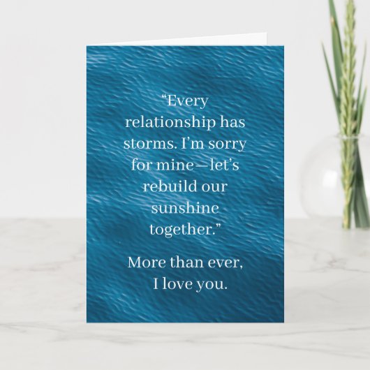 I’m Sorry Relationship Card | Elegant Apology カード (正面)