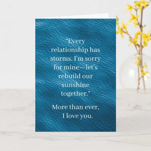 I’m Sorry Relationship Card | Elegant Apology カード (黄色い花)