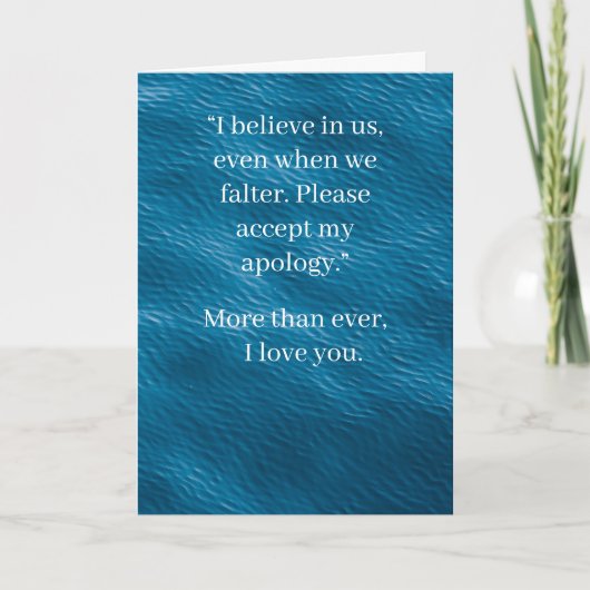 I’m Sorry Relationship Card | Elegant Apology カード (正面)