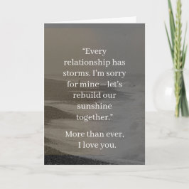 I’m Sorry Relationship Card | Elegant Apology カード