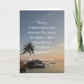 I’m Sorry Relationship Card | Elegant Apology カード (正面)