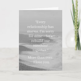 I’m Sorry Relationship Card | Elegant Apology カード