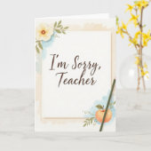 I’m Sorry Teacher カード (黄色い花)