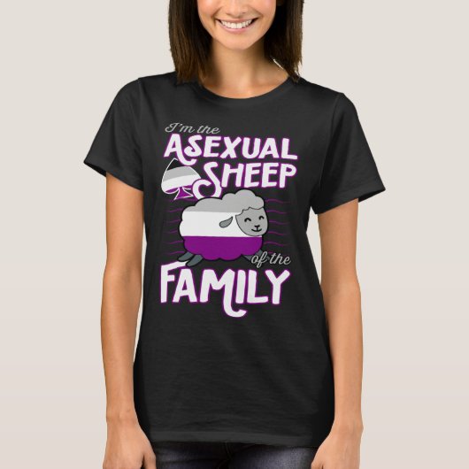 I m The Asexual Sheep Of My Family  Ace Pride Aest Tシャツ (正面)