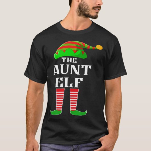 I m the Aunt Elf Family Matching Costume Christmas Tシャツ (正面)